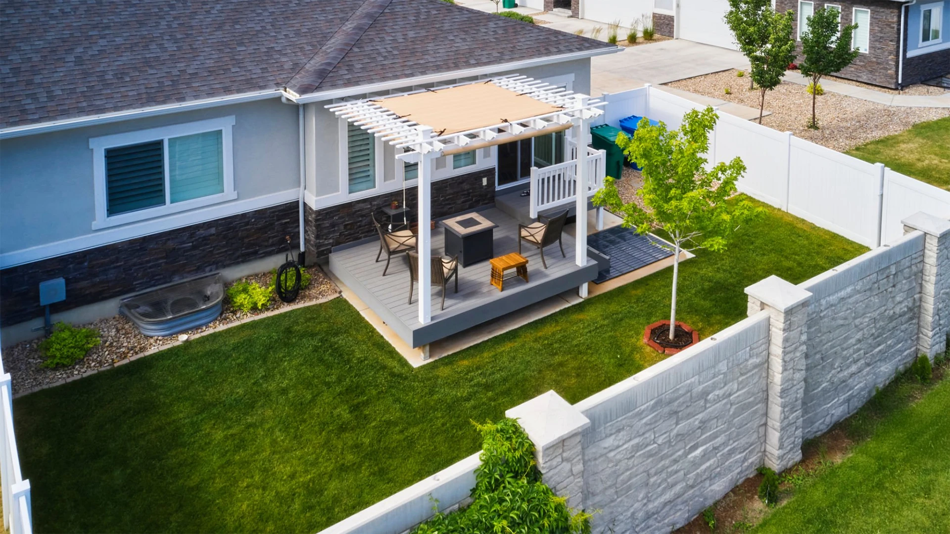 Louvered Pergola Installation