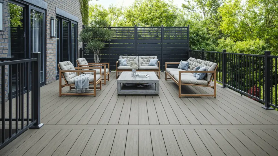 summit-decking-glacier-black-privacy-screens-with-black-metal-railing-and-outdoor-furniture-in-lincoln-ne